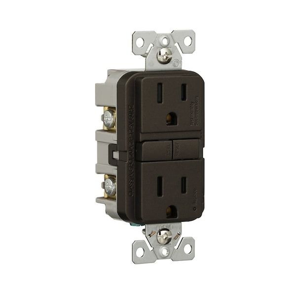 Receptáculo GFCI resistente a manipulaciones Eaton, 125 V, 15 A, NEMA: NEMA 5-15R, cableado trasero y lateral - TRGF15RB-BX-L
