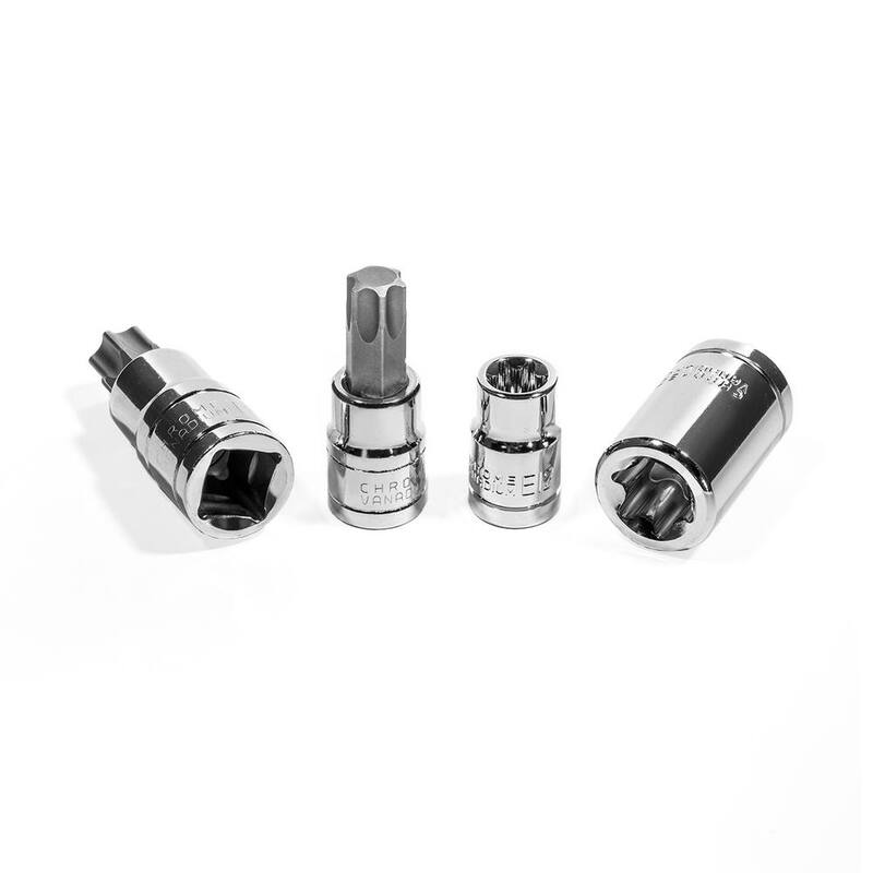 XtremepowerUS Juego de puntas de vaso con estrella externa Torx/TR de 1/4 y 3/8 de pulgada a prueba de manipulaciones (35 piezas) - 33802