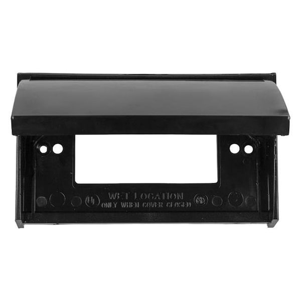 Cubierta para toma de corriente con interruptor de falla a tierra (GFCI) JR Products 512215 - Negro