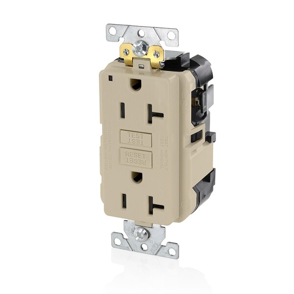 Toma de corriente eléctrica 5-20R LEV LOK IND GRD SELF TEST GFCI IV - MGFN2-I