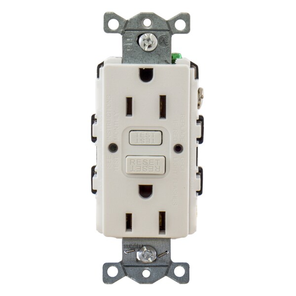 Productos de falla a tierra Hubbell Wiring Device-Kellems, Receptáculos GFCI estándar comercial, GFRST15WU - GFRST15WU