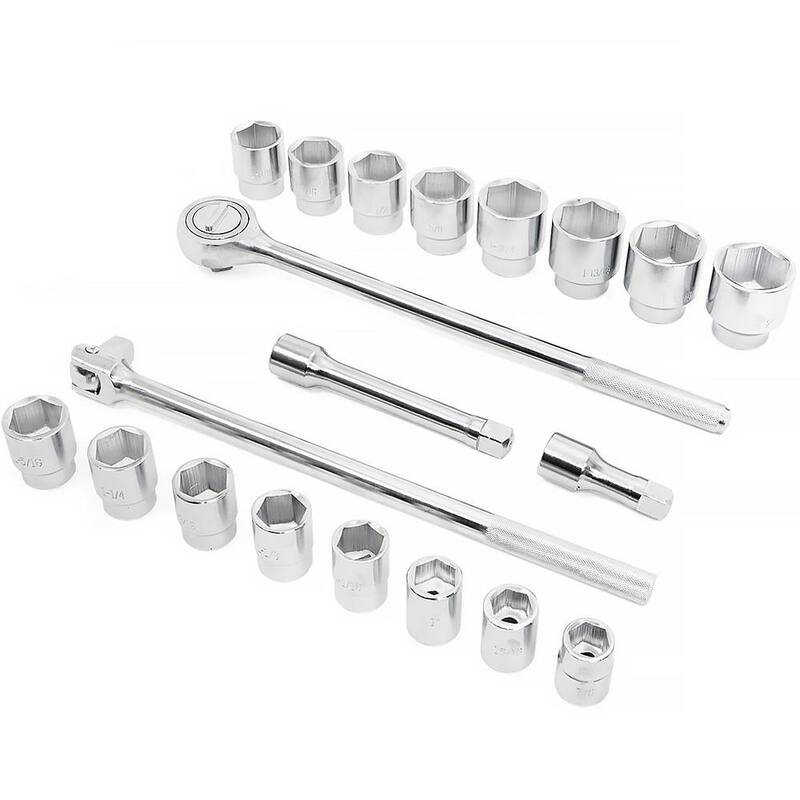 Juego de llaves de vaso de 3/4 de pulgada XtremepowerUS conjunto estándar de herramientas SAE (21 piezas) - 35706-H