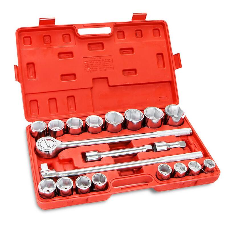 Juego de llaves de vaso de 3/4 de pulgada XtremepowerUS conjunto estándar de herramientas SAE (21 piezas) - 35706-H