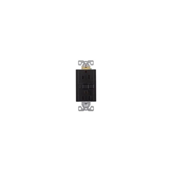 Tomacorriente Eaton con autoprueba 2P 15A 125V Negro 3 cables - SGF15BK