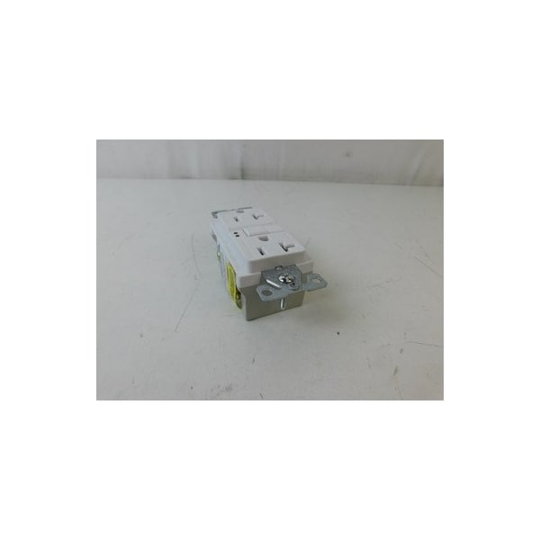 Tomacorrientes dobles GFCI Eaton 2P 20A 125V Blanco 3H  Uso rudo - SGF20W