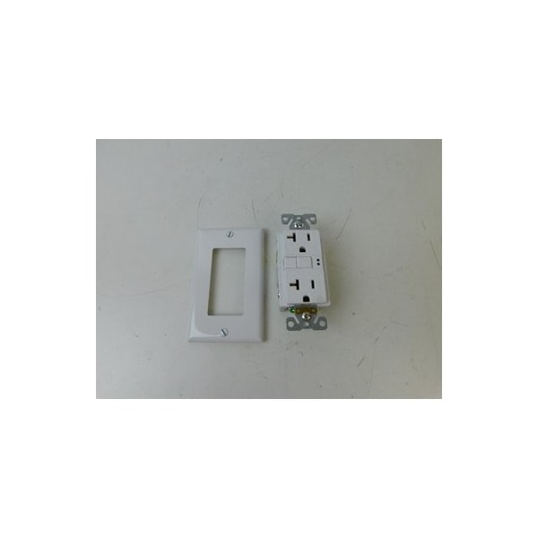 Tomacorrientes dobles GFCI Eaton 2P 20A 125V Blanco 3H  Uso rudo - SGF20W