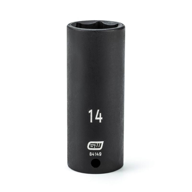 Juego de dados métricos estándar y profundos de impacto de 6 puntas de 1/4 de pulgada GEARWRENCH (28 piezas) - 84901