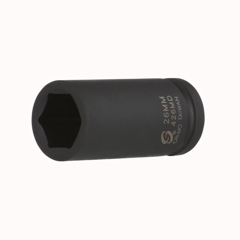 Juego de 17 piezas de dados de impacto métricos profundos de 3/4 de pulgada de SUNEX TOOLS - 4686