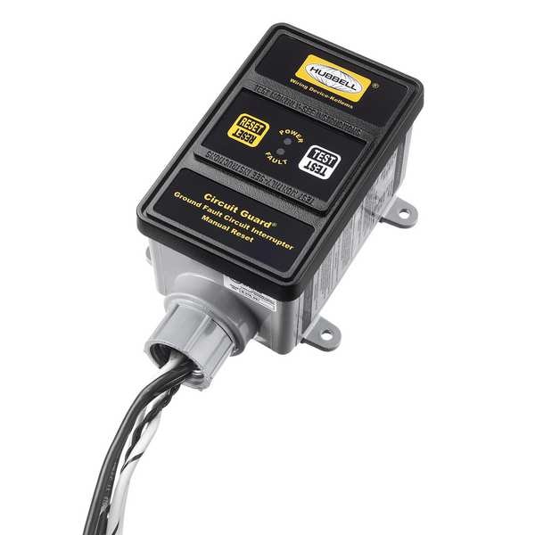 Hubbell Wiring Device-Kellems GFCI, Hard Wired, 3 PH 120/208V, 30A, Black - GFHW430