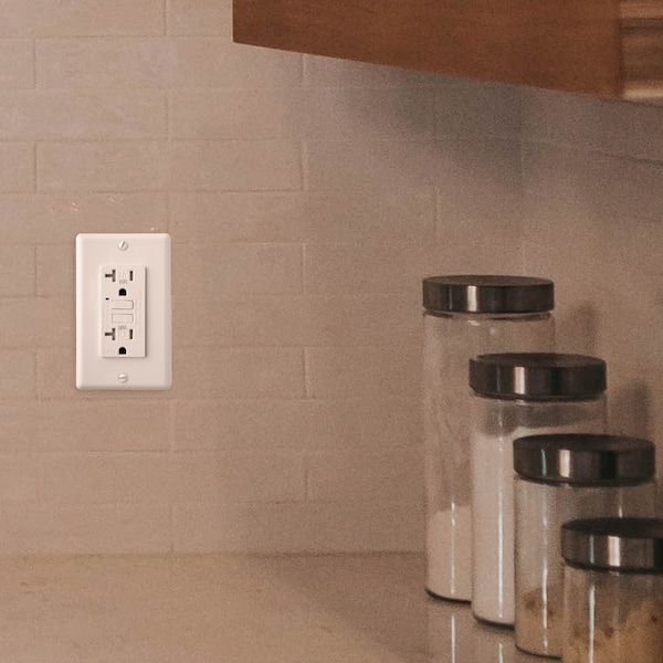 Tomacorriente GFCI de prueba automática 20A TR WR, blanco, paquete de 10 - GLS-20ATRWR-WH-10