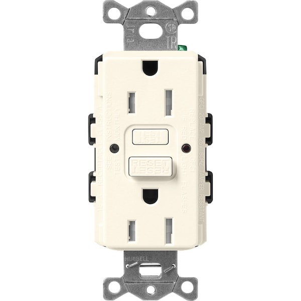 Receptáculos Lutron, GFCI, a prueba de manipulaciones, Biscuit - SCR-15-GFST-BI