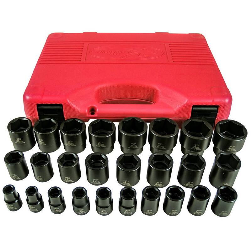Juego de 26 piezas de vasos de impacto cortos de 1/2 pulgadas de K Tool International - KTI38101