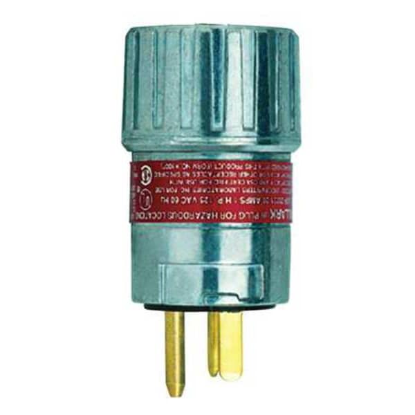 Hubbell Killark Plug, 20A, 2P, 3W, UL E91049/E53660, Alu, 125V - UGP-20231QW