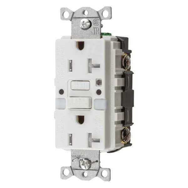Receptáculo GFCI para Comercial, Blanco, 20A, 1 HP - GFTRST20WNL