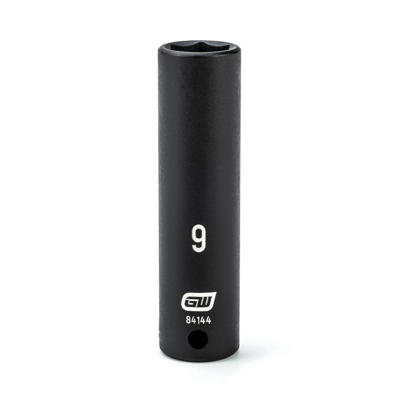 Set de 14 piezas de llaves de impacto métricas de 6 puntos para socket profundo de 1/4 de pulgada de GEARWRENCH - 84909