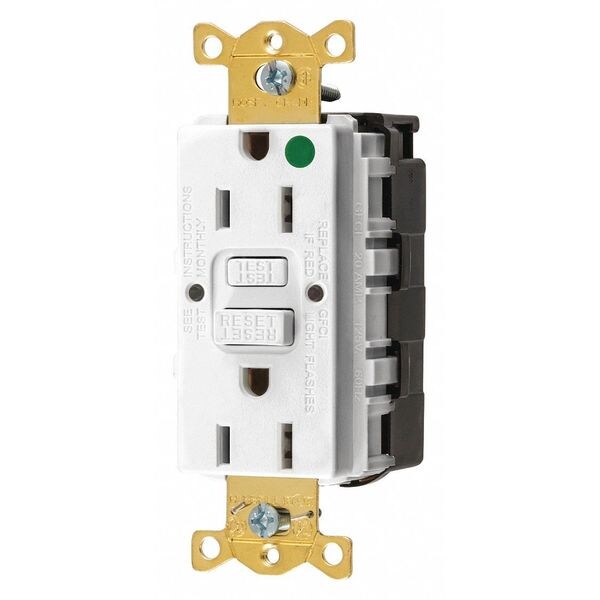 Tomacorriente GFCI para Hospital, Blanco, 15A, 0.5 HP - SNAPGF82W