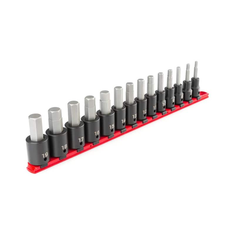 Juego de dados de impacto con puntas hexagonales TEKTON de 1/2 pulgadas (14 piezas) (6-19 mm) - SIB92101