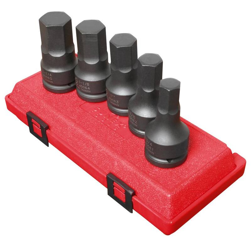 Herramientas SUNEX 3/4 pulgadas de transmisión Juego de Impacto de Dados SAE (5 Piezas) - 4506