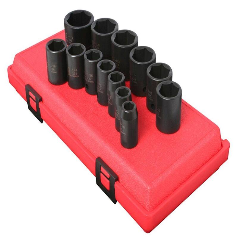 Herramientas SUNEX Juego de dados de impacto de 1/2 pulgadas (13 piezas) - SUN2650