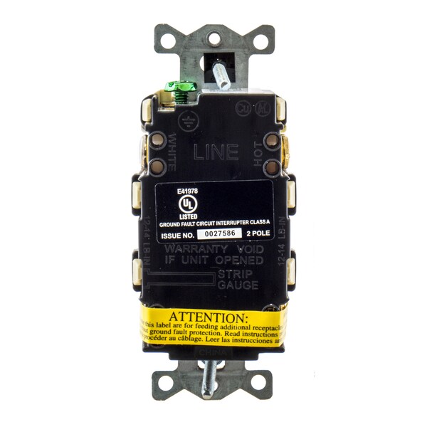 Productos de falla a tierra Hubbell Wiring Device-Kellems, Receptáculos GFCI estándar comercial, GFRST20IU - GFRST20IU