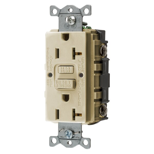 Productos de falla a tierra Hubbell Wiring Device-Kellems, Receptáculos GFCI estándar comercial, GFRST20IU - GFRST20IU