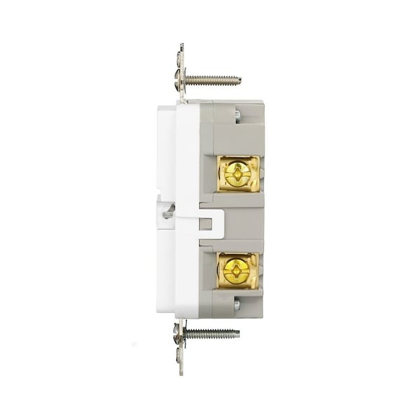 Eaton Wiring Devices Eaton Tamper and Weather-Resistant GFCI Receptacle, 125 V, 15 A, NEMA: NEMA 5-15R, Back, Side Wiring - TWRGF15W
