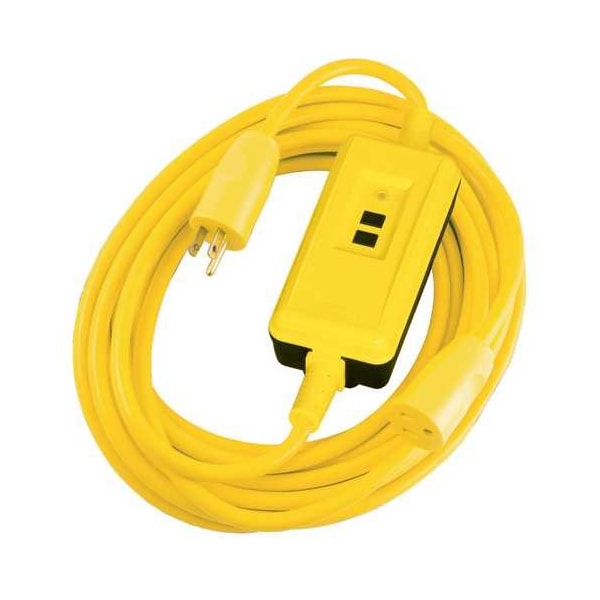 Cordón de línea portátil GFCI de alta resistencia Circuit Guard® con ajuste manual, 15A, 120V AC, 25', negro - GFPST25C15M