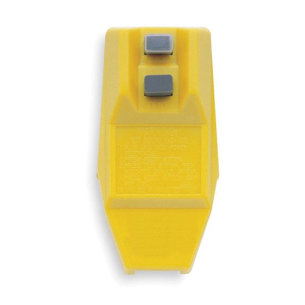 Protector de corriente eléctrica con conexión Power First, amarillo, 15A, resistente al agua, 120VAC - 2XYR1