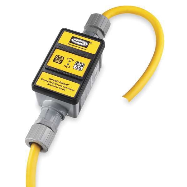 Dispositivo Hubbell Wiring Device-Kellems Line Cord GFCI, 6 ft., Amarillo, 30A, 120/240VAC - GFP3305