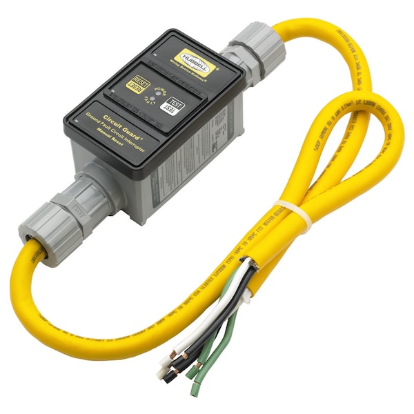Dispositivo Hubbell Wiring Device-Kellems Line Cord GFCI, 6 ft., Amarillo, 30A, 120/240VAC - GFP3305