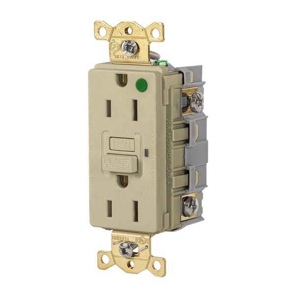 Bryant GFCI Receptacle 15A 125VAC COMM HG GFR IVORY - GFR82I