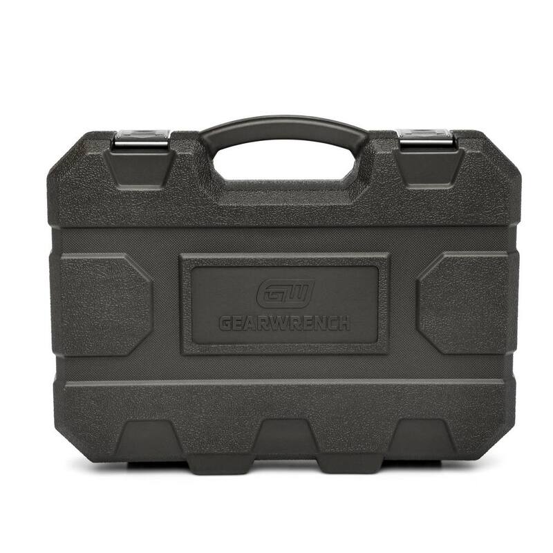 Juego de dados de impacto profundos métricos de 6 puntos de 3/4 de pulgada de GEARWRENCH con estuche de almacenamiento (8 piezas) - 84032