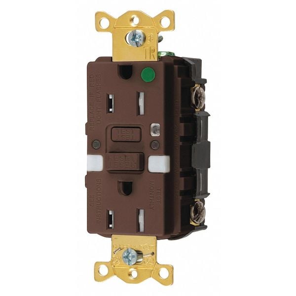 Receptáculo GFCI para Hospital, Color Café, 15A, 0.5 HP - GFTRST82NL