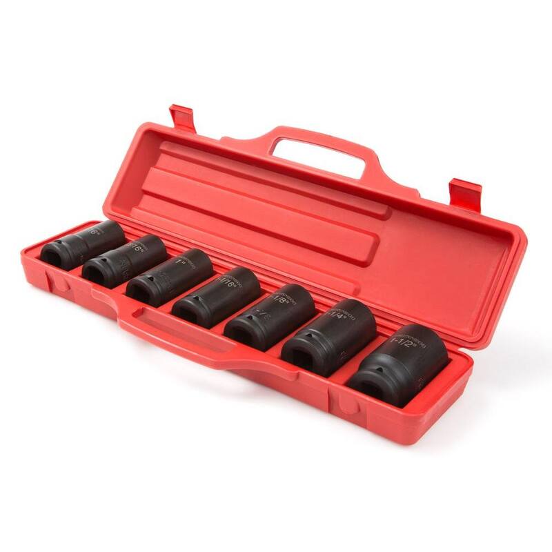 Set de dados de impacto profundo de 6 puntos TEKTON de 3/4 de pulgada de accionamiento, 13/16 a 1-1/2 pulgadas - 4890