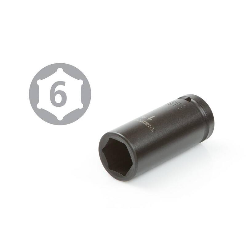 Set de dados de impacto profundo de 6 puntos TEKTON de 3/4 de pulgada de accionamiento, 13/16 a 1-1/2 pulgadas - 4890