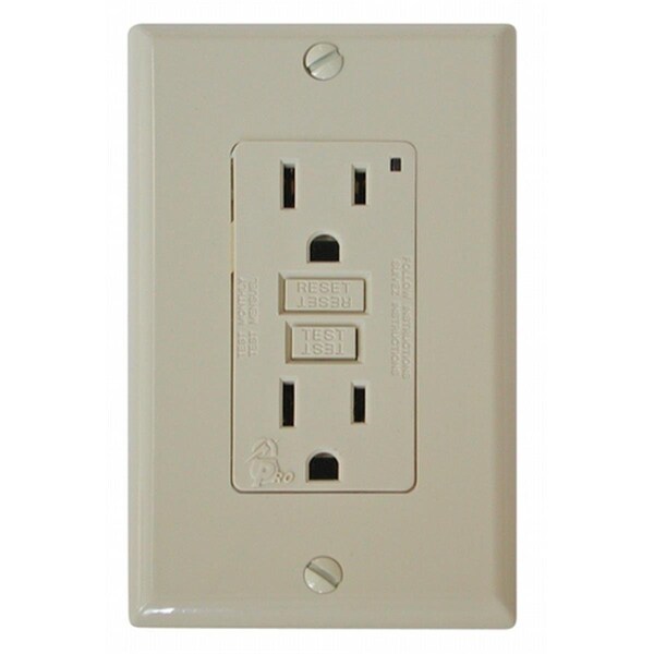 Toma de corriente con luz GFI VGF15V - Marfil - D6K-VGF15V