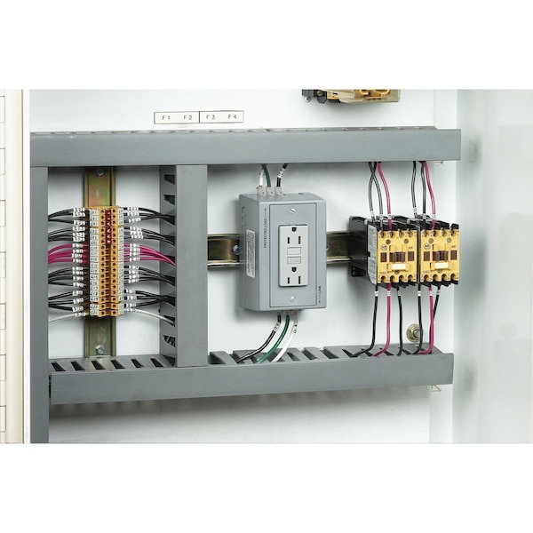 Caja de Utilidad para Riel DIN con Receptáculos Dúplex GFCI - DRUBGFI15AC