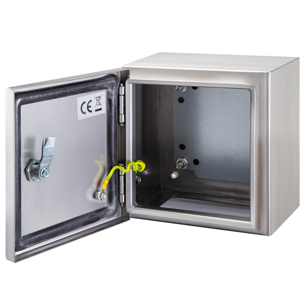 VEVOR NEMA Stainless Steel Enclosure, 16 x 16 x 8'' NEMA 4X Steel Electrical Box, IP66 Waterproof & Dustproof, Outdoor/Indoor Electrical Junction Box, with Mounting Plate - DQX304BXG16168001V0