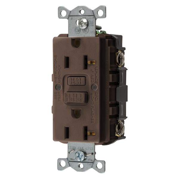 Productos de falla a tierra de Hubbell Wiring Device-Kellems, Receptáculos GFCI estándar comercial, GFRST20U - GFRST20U