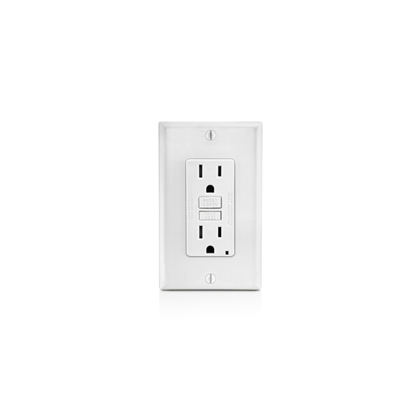 Leviton Receptáculo Eléctrico 515R GFCI ST TR NAFTA WHT - GFTR1-FW