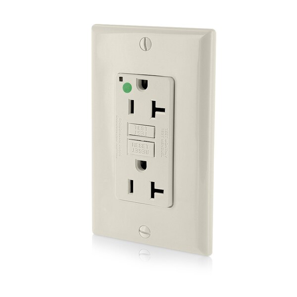 Receptáculo GFCI Leviton, 20A, 125Vac, 5-20R, Almendra - GFNT2-HGT