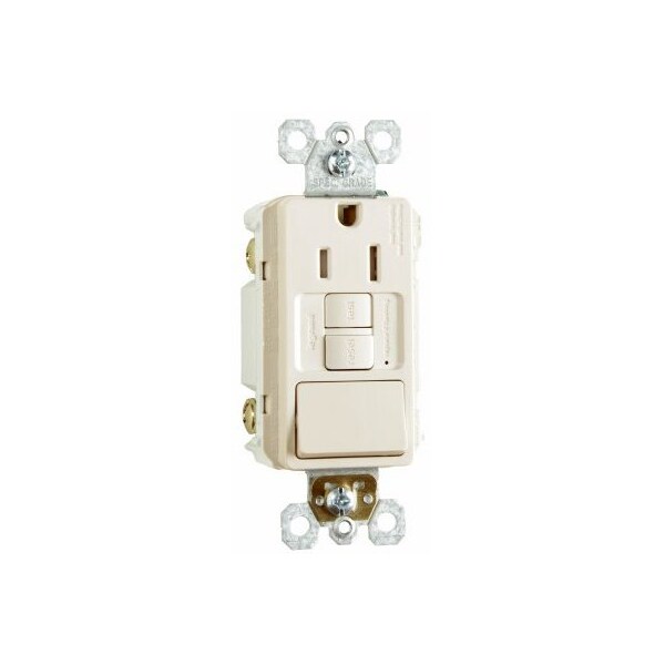 Interruptor automático autónomo GFCI de 15A ALM Pass & Seymour - 1597SWTTRLACCD4