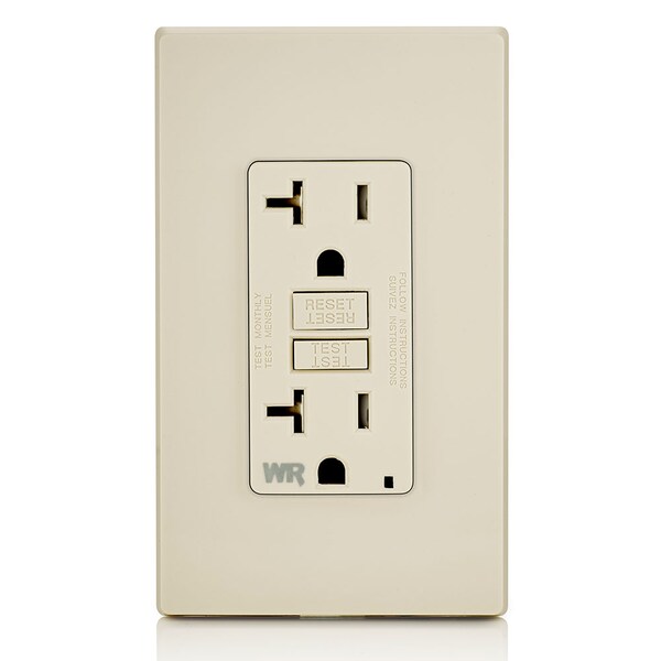 Leviton TOMACORRIENTES ELÉCTRICOS 20A WR/TR SLIM GCFI LA - GFWT2-T