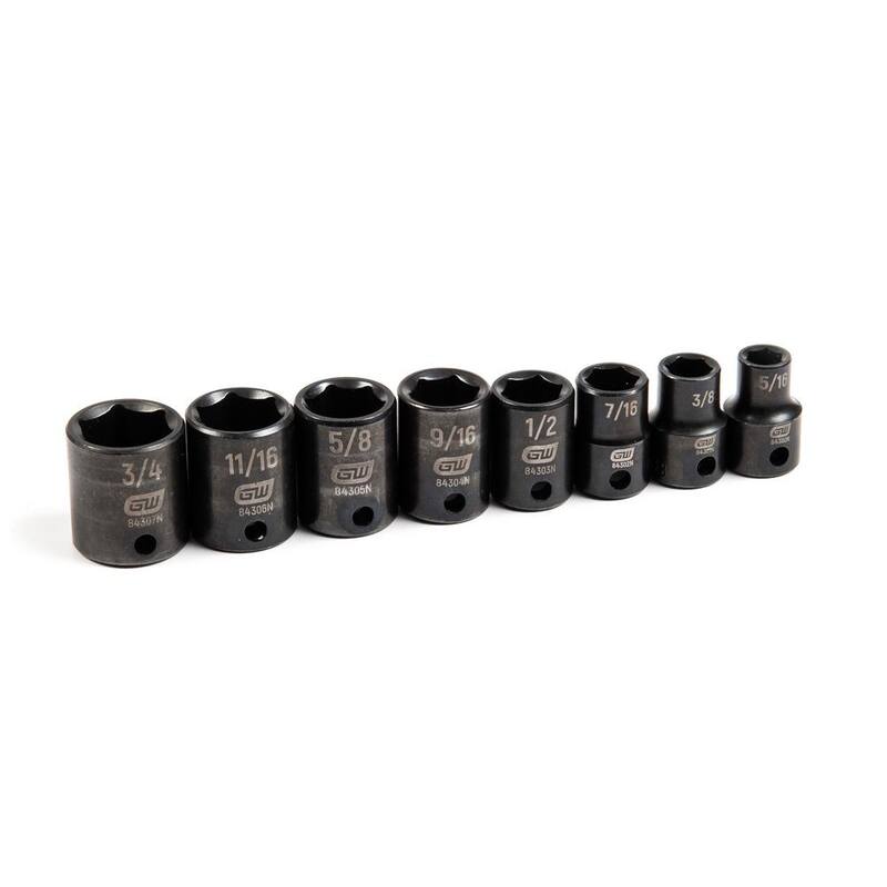 Juego de bandejas de impacto GEARWRENCH de 29 piezas SAE de 3/8 y 1/2 pulgadas - 85874