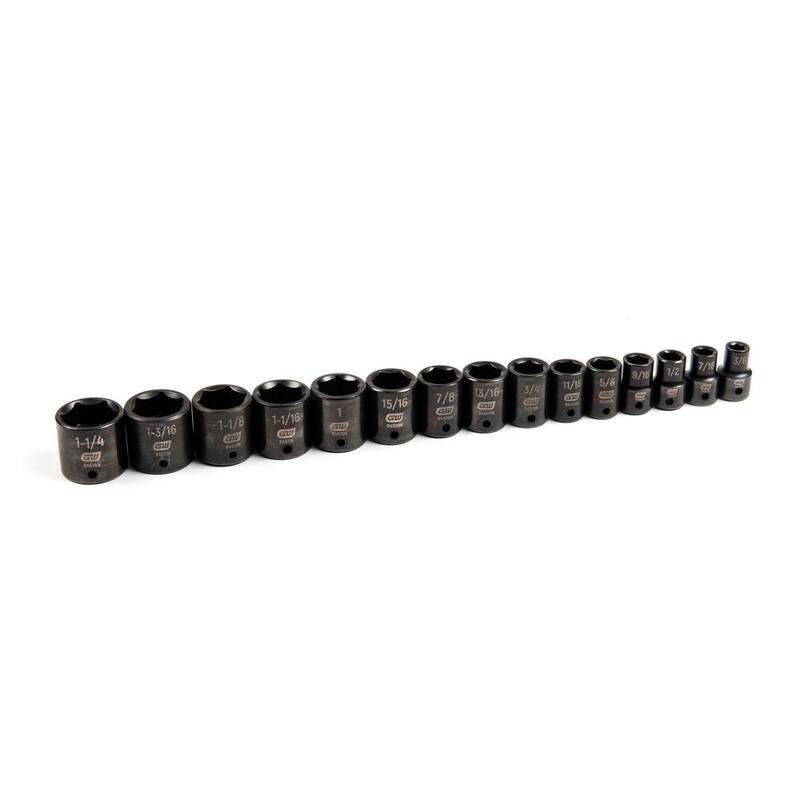 Juego de bandejas de impacto GEARWRENCH de 29 piezas SAE de 3/8 y 1/2 pulgadas - 85874