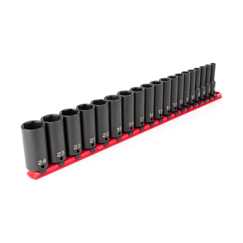 Juego de 19 piezas de tubo de impacto de 6 puntos TEKTON de 3/8 pulgadas de 6 a 24 mm - SID91107