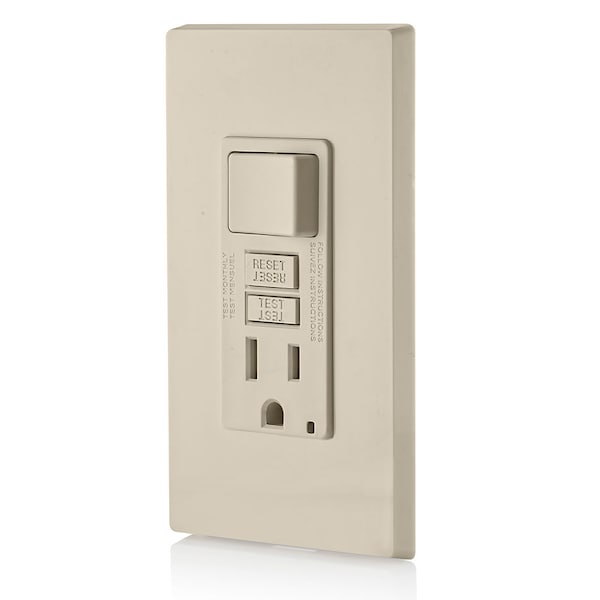 Leviton TOMACORRIENTES ELÉCTRICOS TR COMBINACIÓN GFCI/SWITCH LA - GFSW1-T