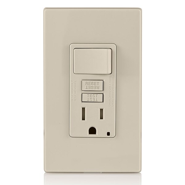 Leviton TOMACORRIENTES ELÉCTRICOS TR COMBINACIÓN GFCI/SWITCH LA - GFSW1-T
