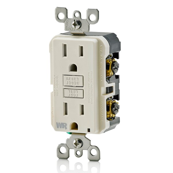 Leviton TOMACORRIENTES ELÉCTRICOS 15A WR/TR SLIM GFCI IV - GFWT1-I