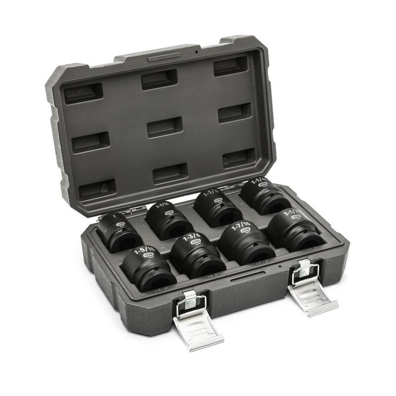 Juego de 8 piezas de dados de impacto SAE de 6 puntos de GEARWRENCH de 3/4 pulgadas con estuche de almacenamiento - 84034.
